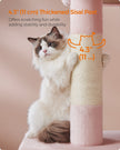 Cat Tree – Medium Density Fiberboard and Sisal – Jelly Pink – Features Cat Caves and Scratching Posts