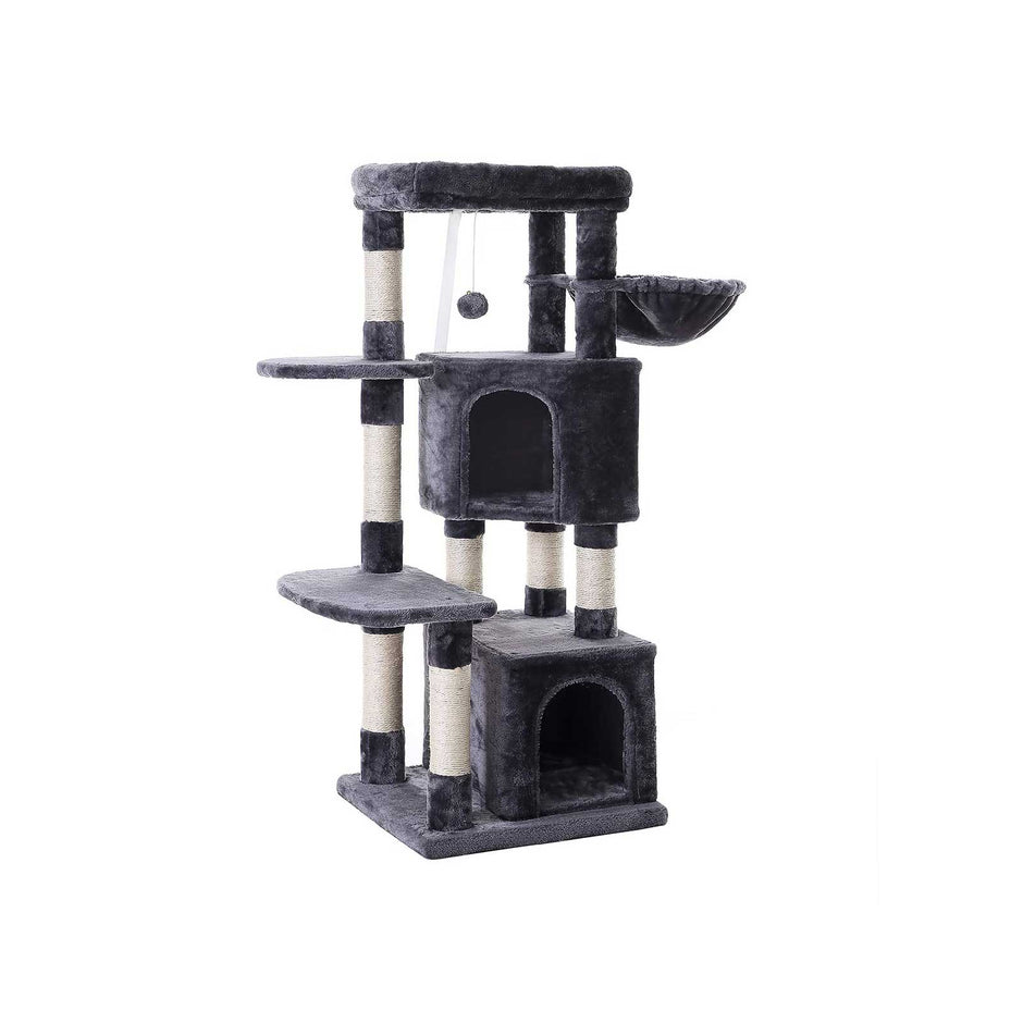Cat Tree – Engineered Wood – Light Grey – Activity Centre with Condo