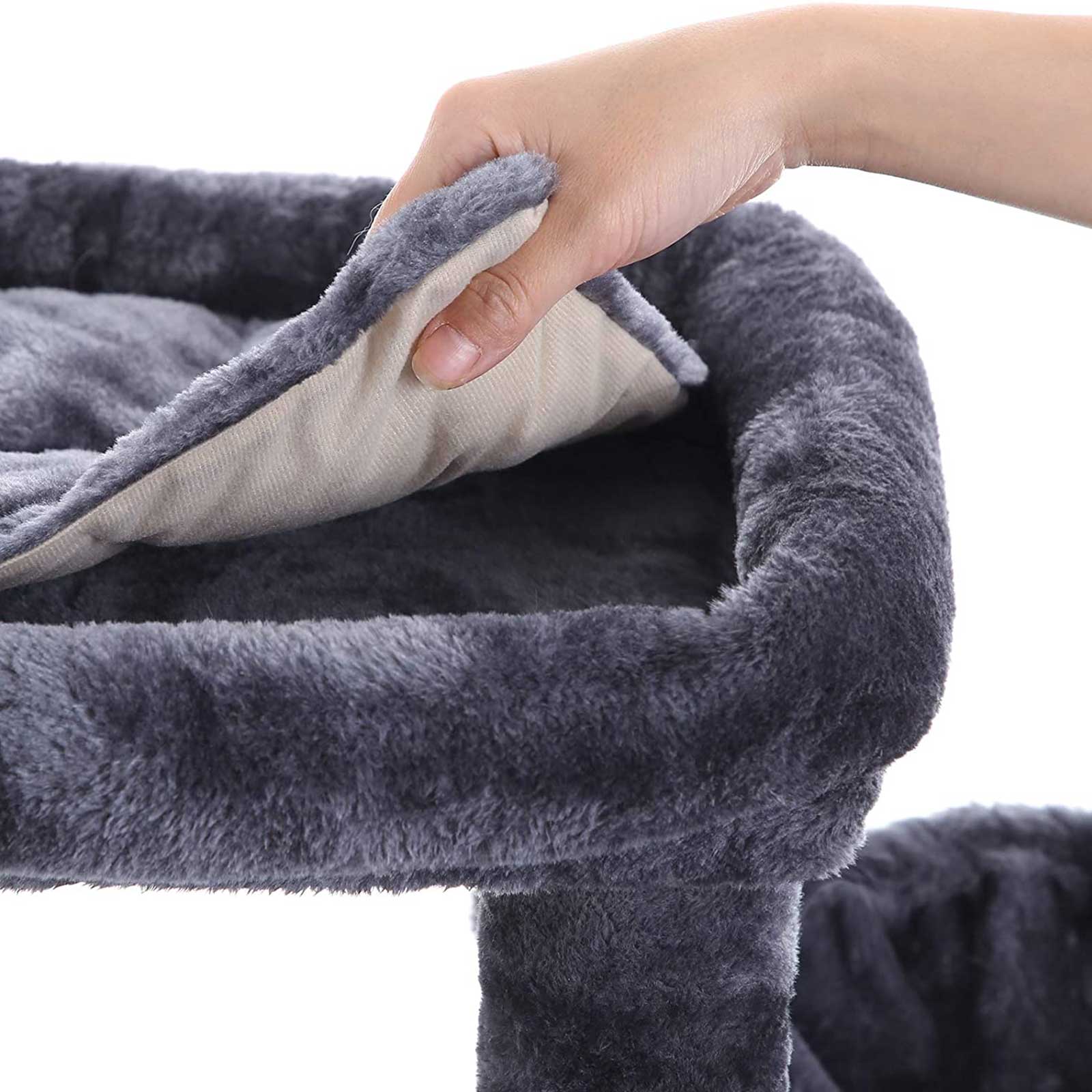 Cat Tree – Engineered Wood – Light Grey – Activity Centre with Condo