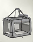Pet Carrier – Fabric – Grey – Foldable with Breathable Mesh and Storage Pockets