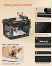 Foldable Dog Crate – Oxford Fabric – Ink Black – Portable and Collapsible with Mesh Doors and Storage Pocket