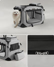 Pet Carrier – Soft Sided – Smoke Grey – Portable and Foldable with Breathable Mesh and Storage Pockets