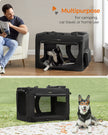Pet Carrier – Fabric – Grey – Foldable with Breathable Mesh and Storage Pockets