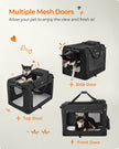 Pet Carrier – Fabric – Grey – Foldable with Breathable Mesh and Storage Pockets
