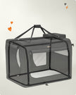 Foldable Pet Carrier – Fabric – Grey – Breathable Mesh with Storage Pockets