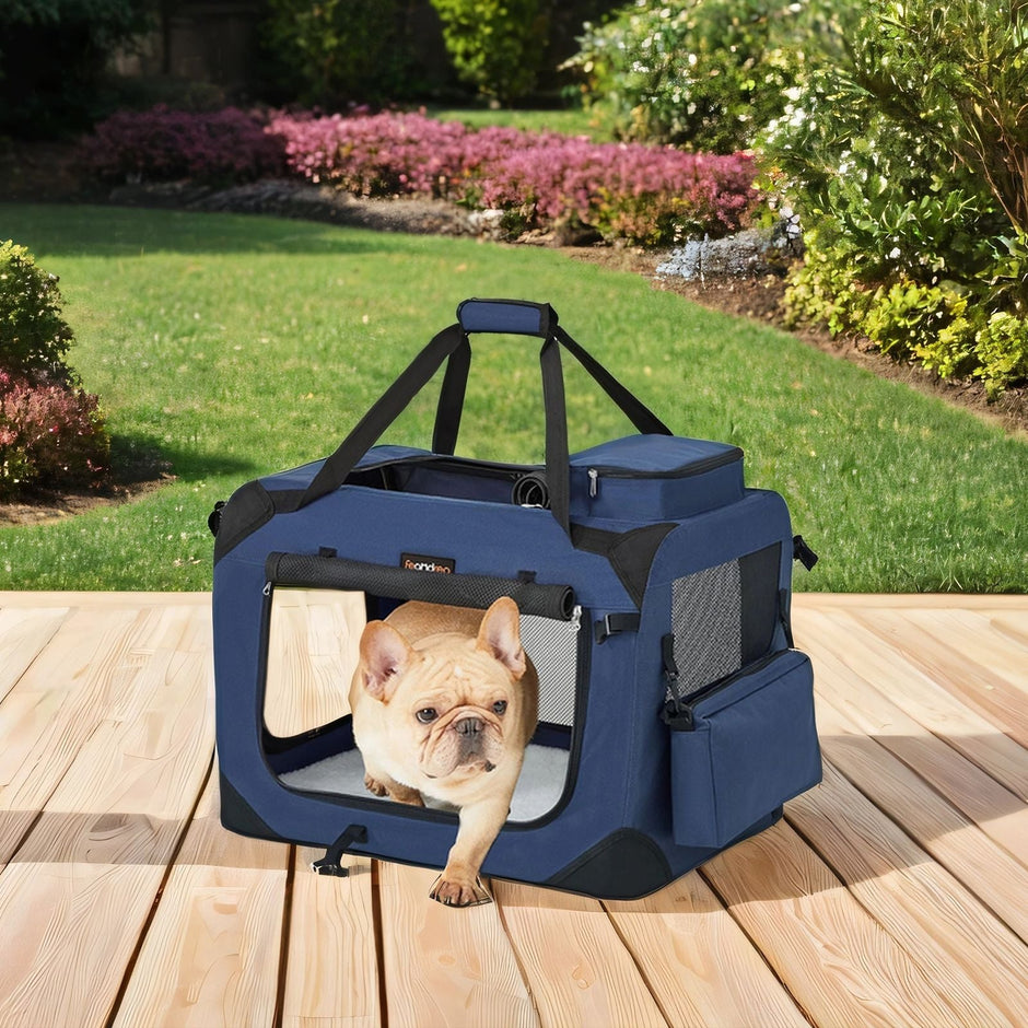 Collapsible Dog Crate – Fabric – Black – Lightweight and Portable