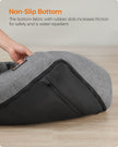 Dog Sofa Bed – Linen-Look – Light Grey – Removable Washable Cover with Raised Edges and Non-Slip Bottom