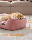 Dog Sofa Bed – Soft Fabric – Jelly Pink – Washable with Removable Cushion