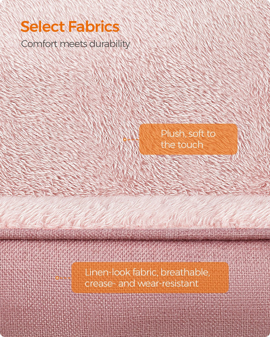 Dog Sofa Bed – Soft Fabric – Jelly Pink – Washable with Removable Cushion