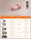 Dog Sofa Bed – Soft Fabric – Jelly Pink – Washable with Removable Cushion