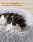 Round Dog and Cat Bed – Soft Plush – Dove Grey – 50 cm