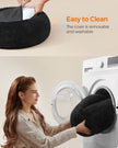 Dog Bed – Plush – Ink Black – Soft Surface, 50 cm Diameter