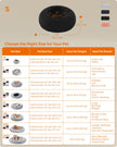 Dog Bed – Plush – Ink Black – Soft Surface, 50 cm Diameter