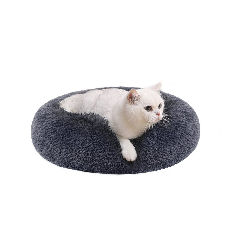 Dog Bed Cushion – Soft Plush – Grey – 50 cm