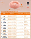 Fluffy Dog Bed – Plush – Pink – 50 cm Wide with Removable Cover