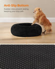 Dog Bed – Plush – Ink Black – 60 cm Diameter, Fluffy Surface