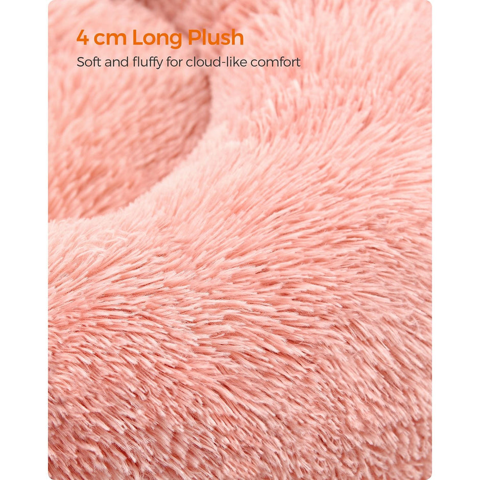 Dog Bed – Plush – Pink – Soft Surface, 50 cm