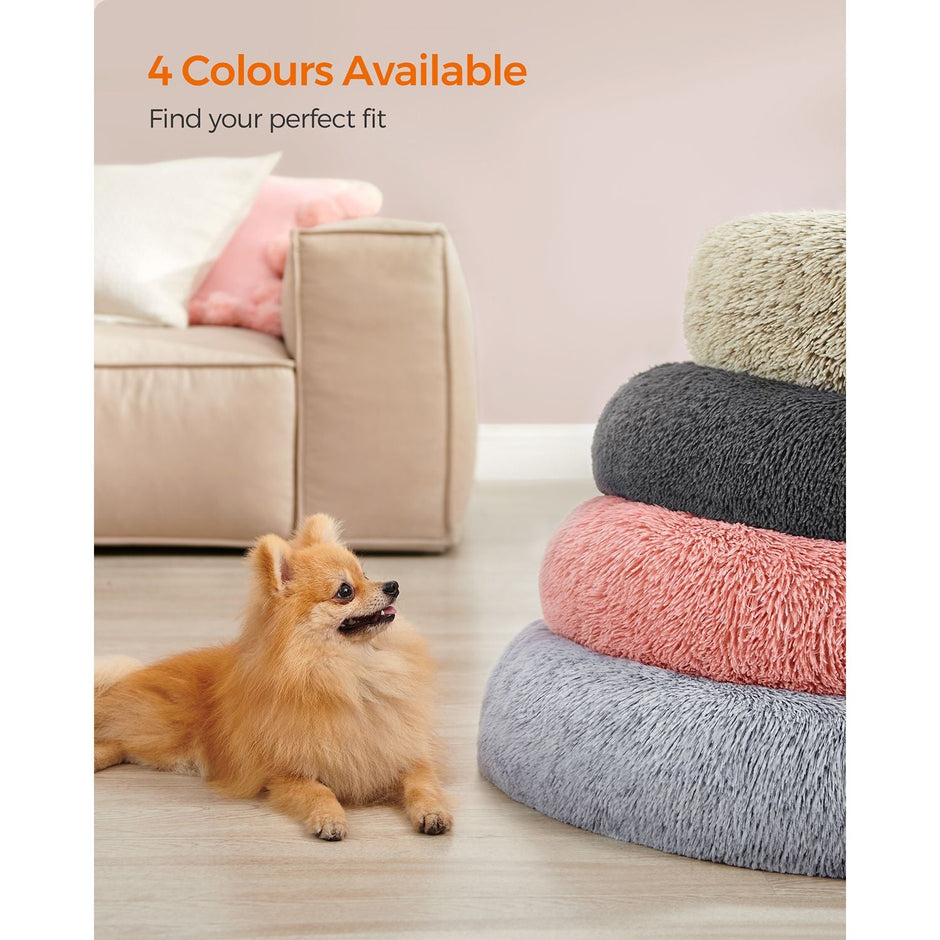Dog Bed – Plush – Pink – Soft Surface, 50 cm