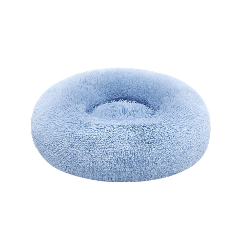 Dog Bed – Soft Plush – Pale Blue – 60 cm Diameter