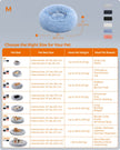 Dog Bed – Soft Plush – Pale Blue – 60 cm Diameter