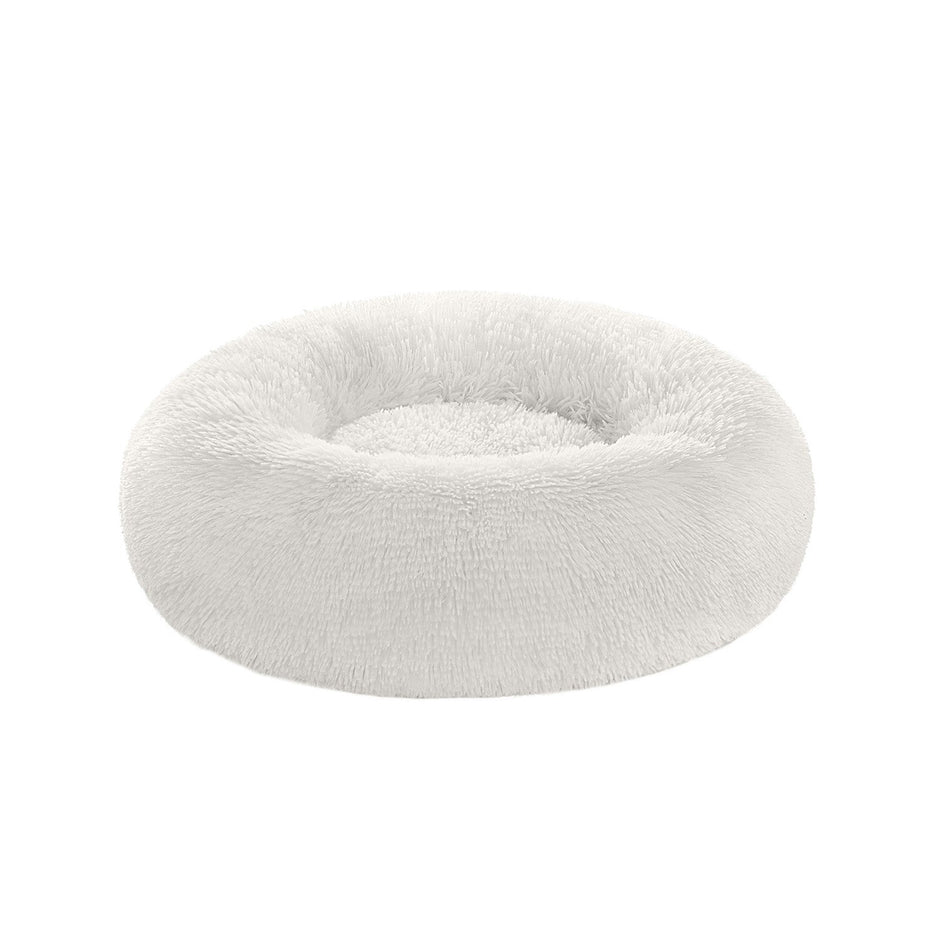 Dog Bed – Soft Plush – Cloud White – Fluffy Design