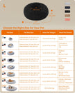 Fluffy Dog Bed – Soft Plush – Ink Black – 70 cm Diameter