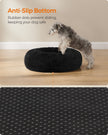 Fluffy Dog Bed – Soft Plush – Ink Black – 70 cm Diameter