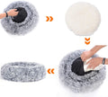 Dog Bed – Soft Plush – Gray – Removable Inner Cushion, 50 cm