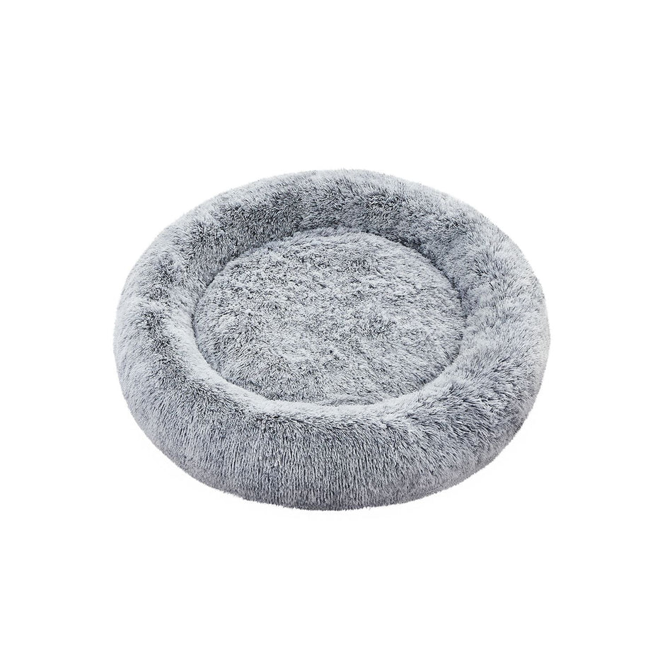Dog Bed – Soft Plush – Grey – 100 cm