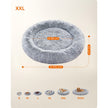 Dog Bed – Soft Plush – Grey – 100 cm
