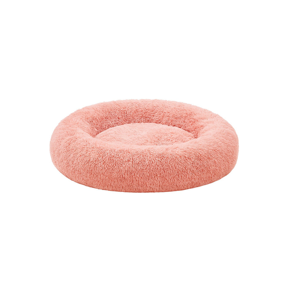 Dog Bed – Plush – Pink – Washable Cover, 100 cm Wide