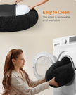 Fluffy Dog Bed – Soft Plush – Ink Black – 120 cm Diameter