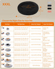 Fluffy Dog Bed – Soft Plush – Ink Black – 120 cm Diameter