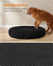 Fluffy Dog Bed – Soft Plush – Ink Black – 120 cm Diameter