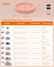 Fluffy Dog and Cat Bed – Soft Plush – Pink – Washable Cover, 120 cm Wide