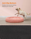 Fluffy Dog and Cat Bed – Soft Plush – Pink – Washable Cover, 120 cm Wide