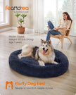 Fluffy Dog Bed – Soft Plush – Dark Grey – 140 cm