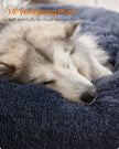 Fluffy Dog Bed – Soft Plush – Dark Grey – 140 cm