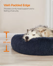 Fluffy Dog Bed – Soft Plush – Dark Grey – 140 cm