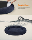 Fluffy Dog Bed – Soft Plush – Dark Grey – 140 cm