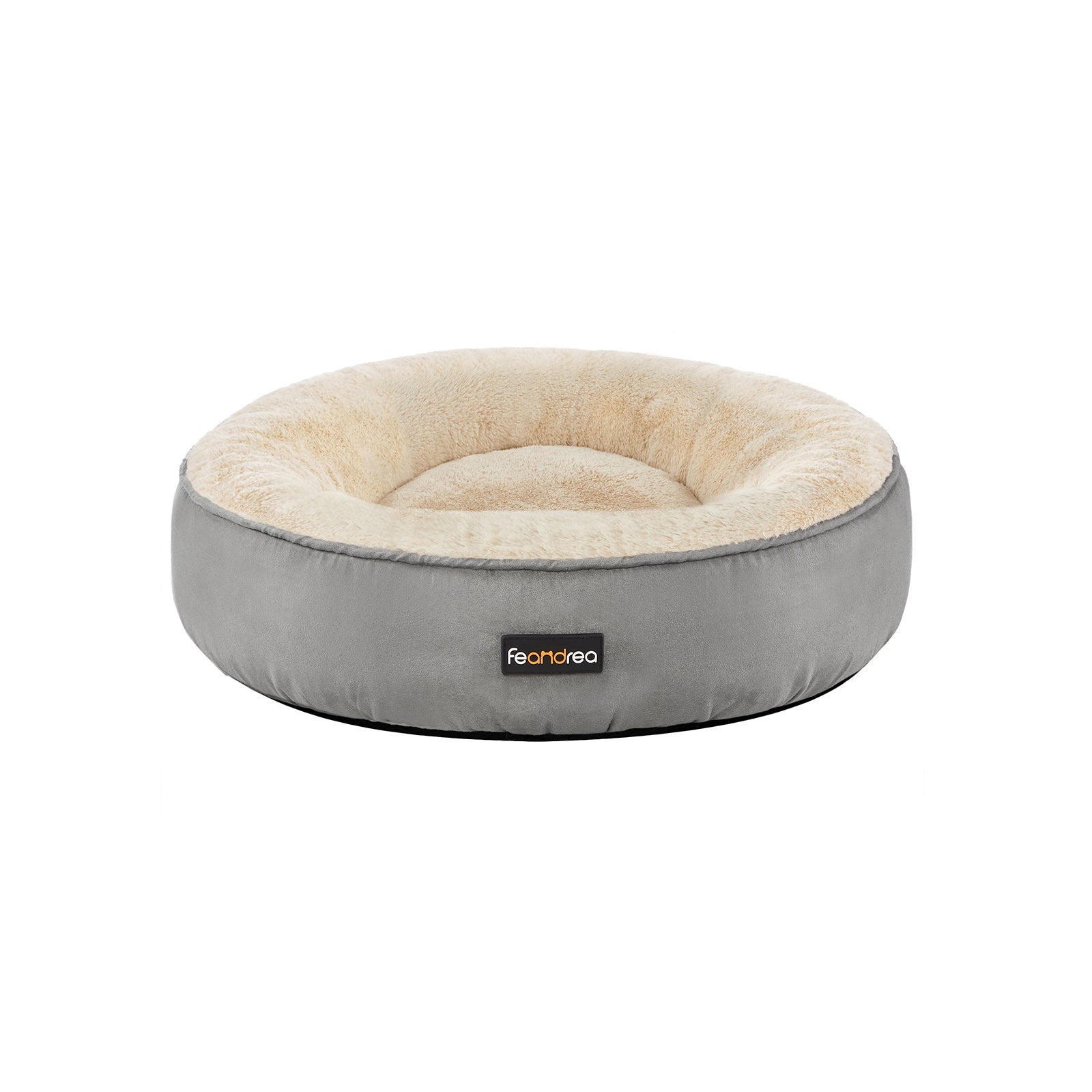 Dog Bed – Fabric – Dark Grey – Donut Shape with Removable Cushion