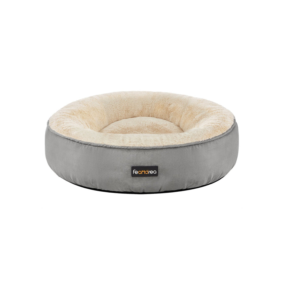Dog Bed – Fabric – Dark Grey – Donut Shape with Removable Cushion