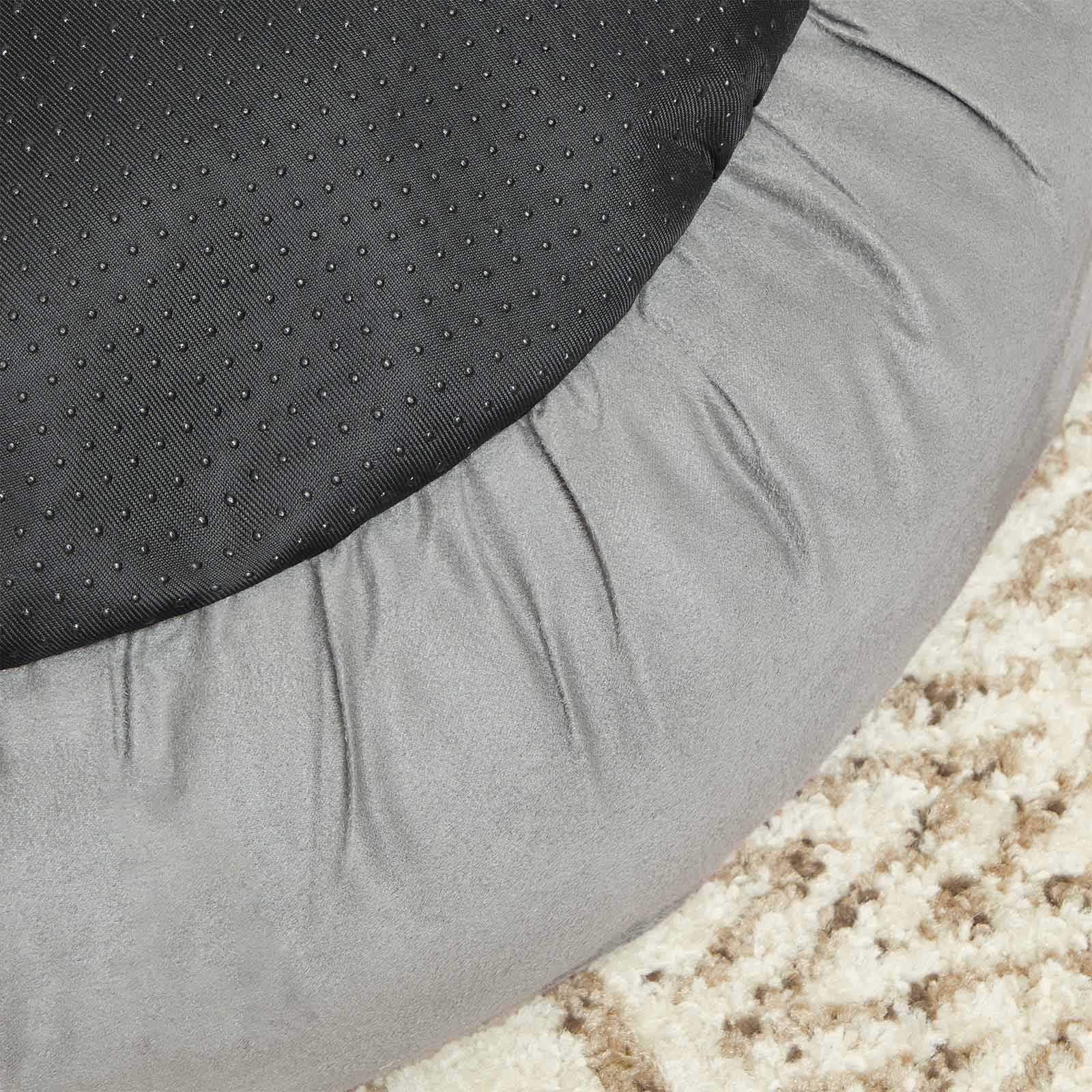 Dog Bed – Fabric – Dark Grey – Donut Shape with Removable Cushion