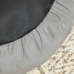 Dog Bed – Fabric – Dark Grey – Donut Shape with Removable Cushion