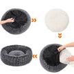 Small Plush Pet Bed – White – Comfortable Round Design, 58.5 cm Diameter