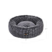 Small Plush Pet Bed – White – Comfortable Round Design, 58.5 cm Diameter