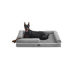 Orthopedic Dog Bed – Fabric – Light Grey – Removable Washable Cover, Non-Slip Bottom