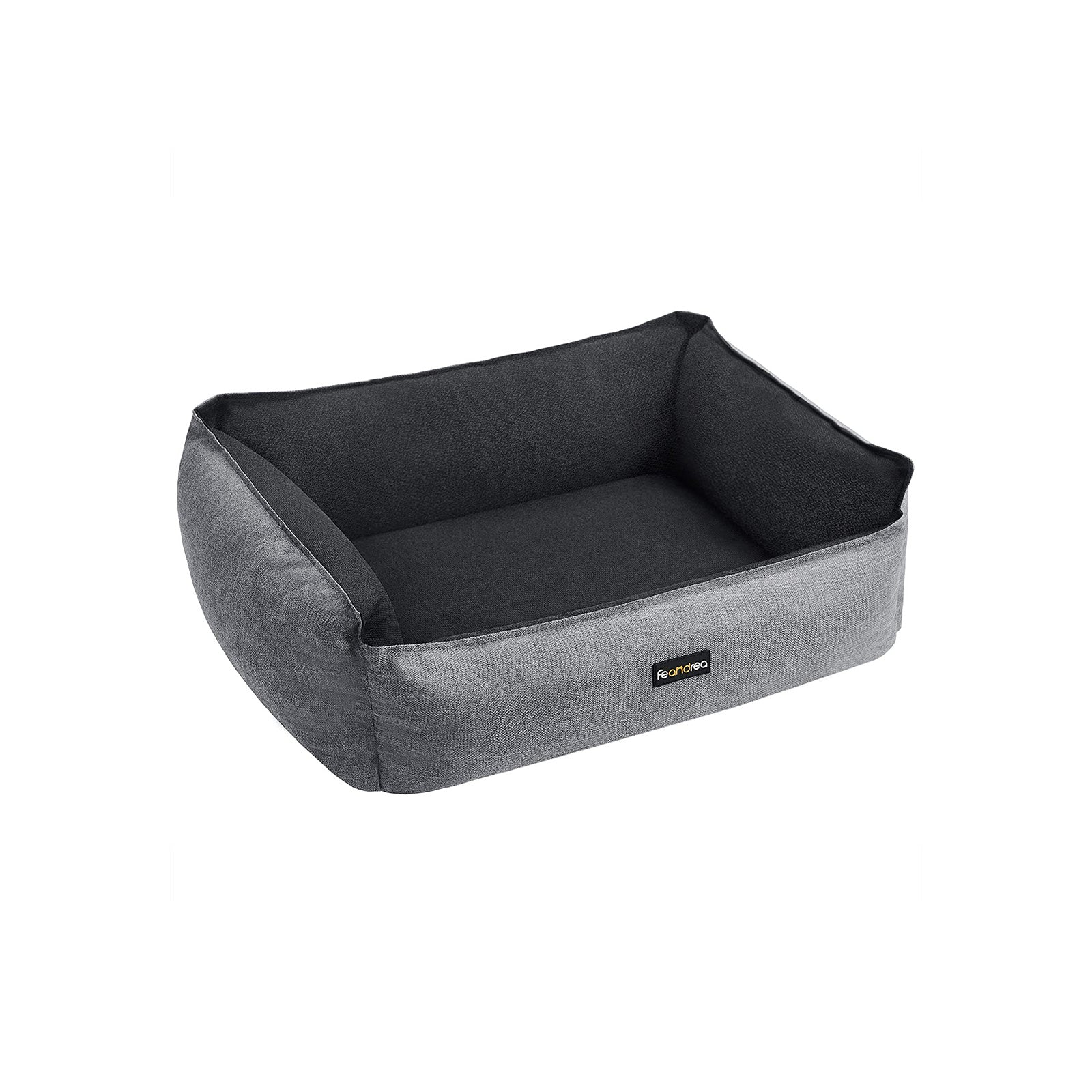 Large Reversible Washable Dog Bed – Fabric – Gray and Dark Gray – Premium Comfort