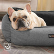 Large Reversible Washable Dog Bed – Fabric – Gray and Dark Gray – Premium Comfort