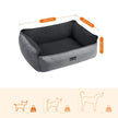 Large Reversible Washable Dog Bed – Fabric – Gray and Dark Gray – Premium Comfort